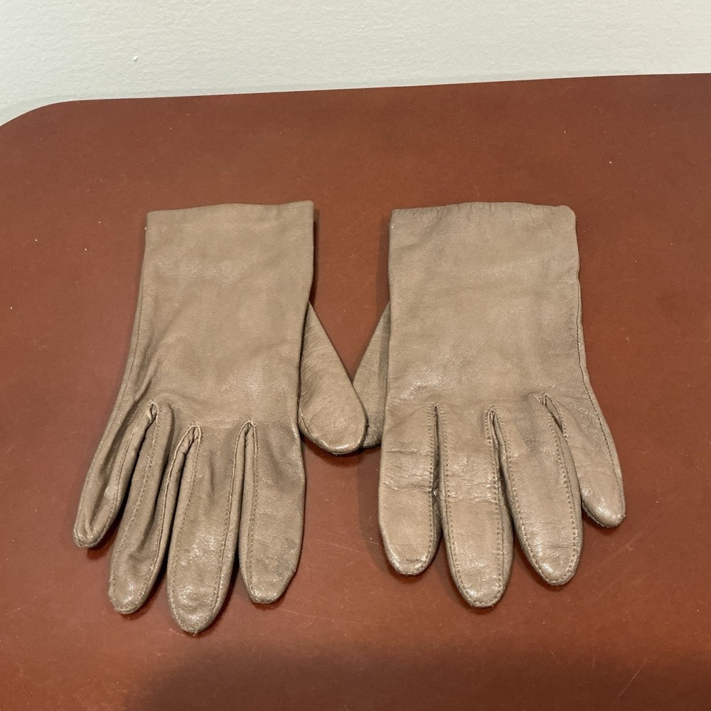 Fownes Genuine Leather Gloves Women's 7.5‎ Brown Soft Luxury Fitted Winter